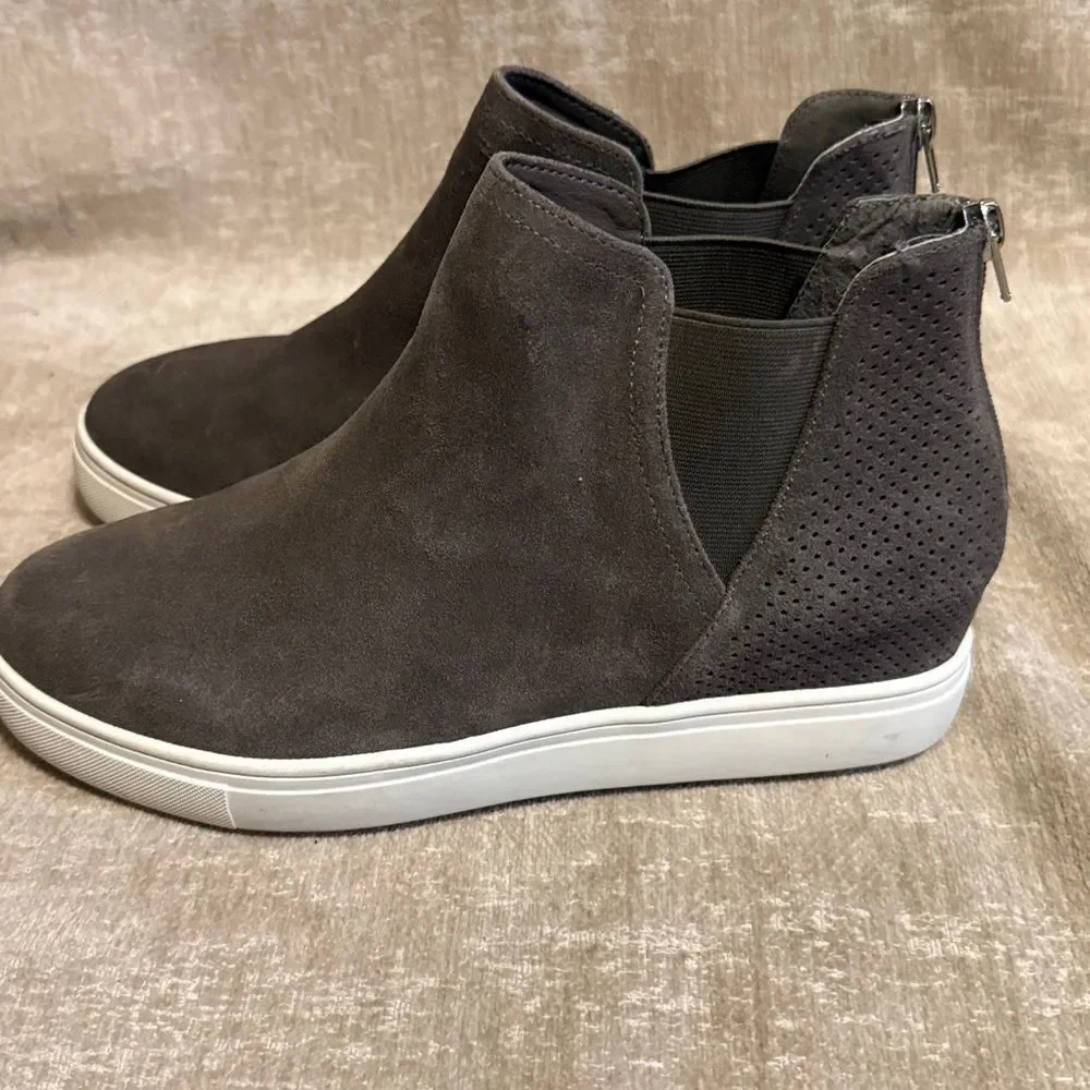INC International Concepts Tayla hidden heel suede ankle wedge sneaker